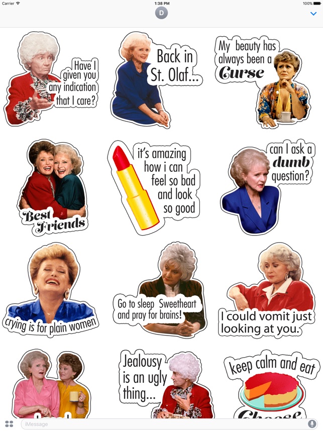 golden girls stickers on