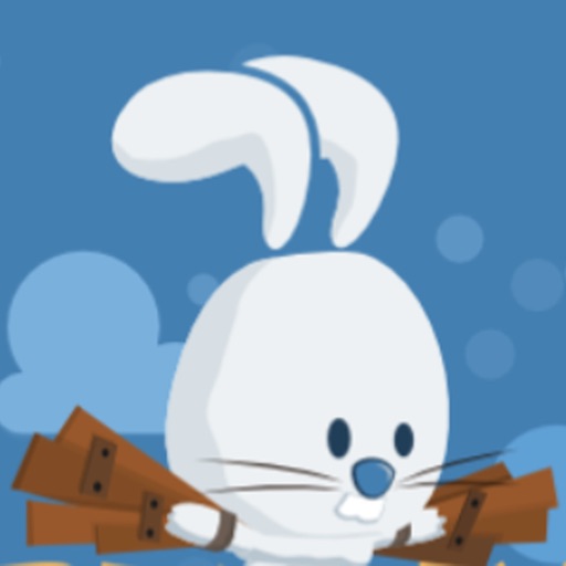 Bunny bounce-crazy rabbit icon