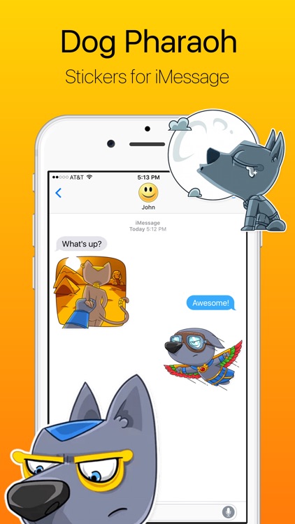 Dog from Ancient Egypt Stickers