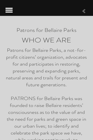 Patrons For Bellaire Parks screenshot 3