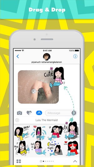 Lulu The Mermaid stickers for iMessage(圖3)-速報App