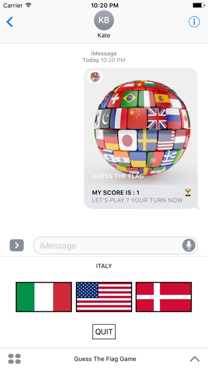 Guess The Flag Game For iMessage