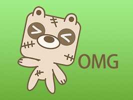 Brook The Cute Zombie Bear Stickers