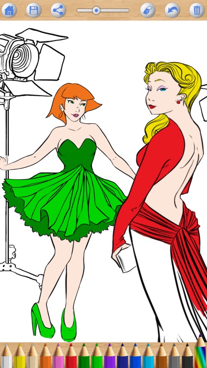 Paint top models – magical coloring pages