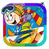 Skier Junior Coloring Book Game Free For Kids