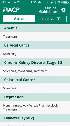 ACP Clinical Guidelines