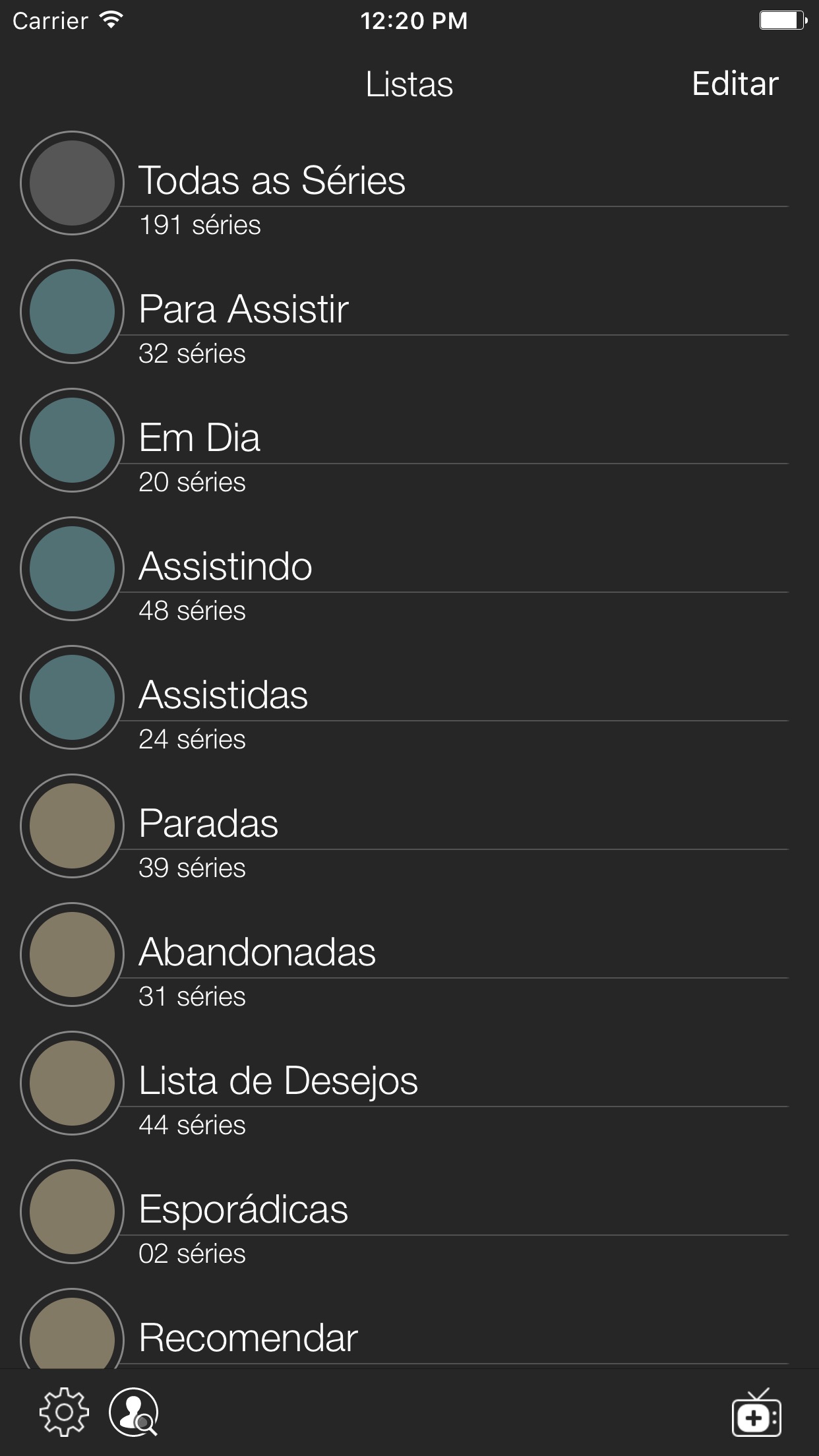 Screenshot do app TVSapp