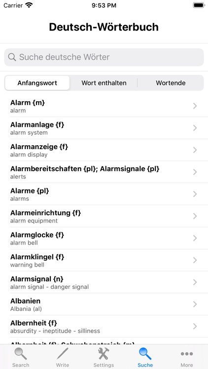 German Dictionary English