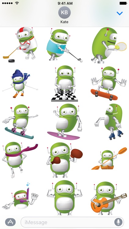 Green Robot Stickers screenshot-4