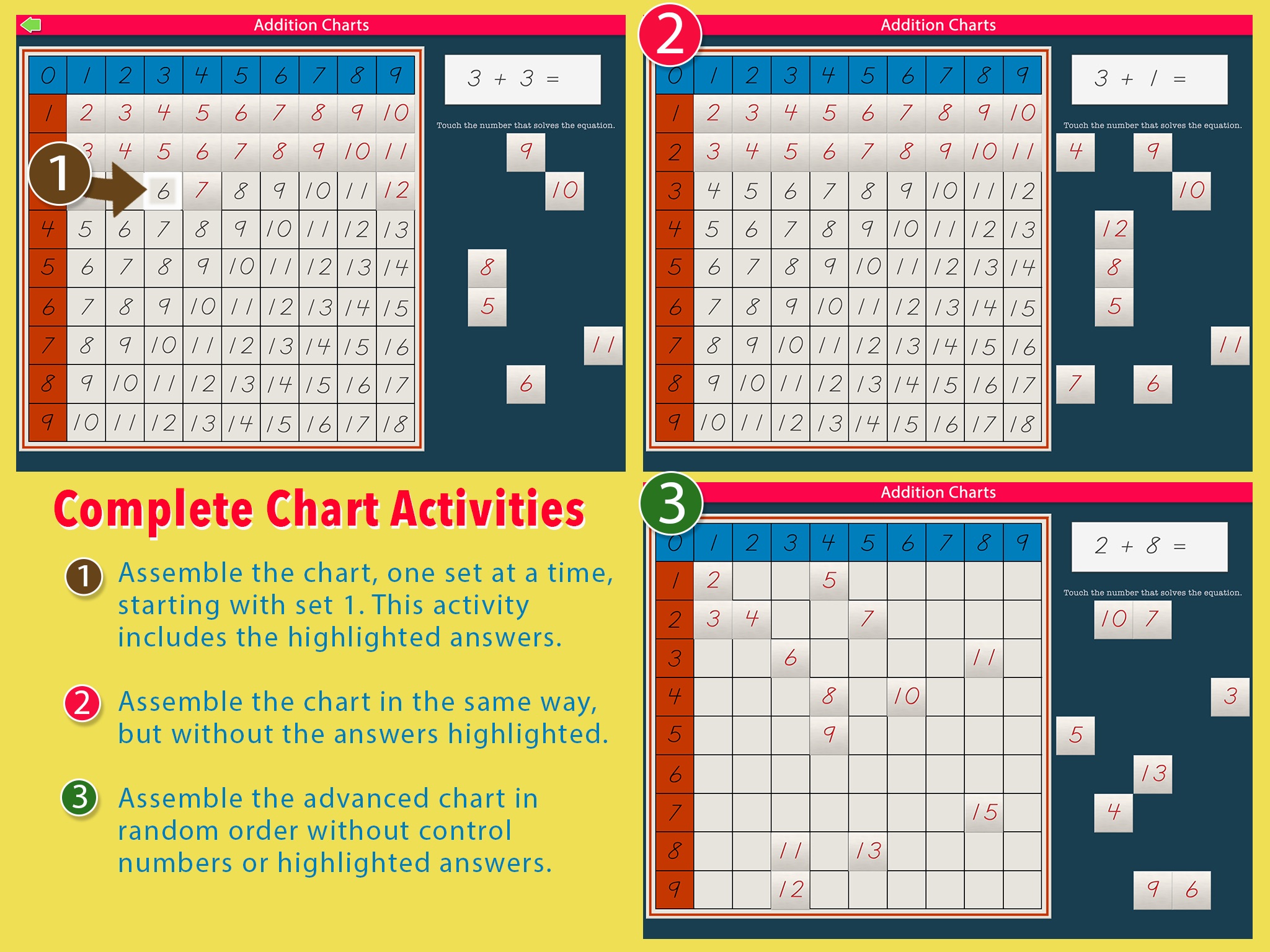 Montessori Addition Charts screenshot 4