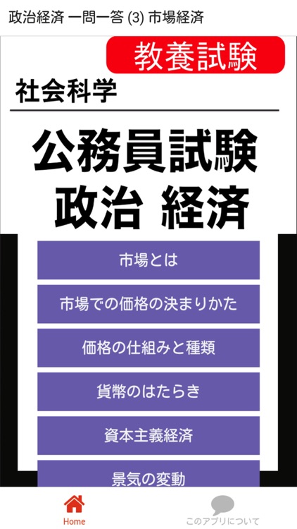 公務員試験 政経 一問一答③「市場経済」