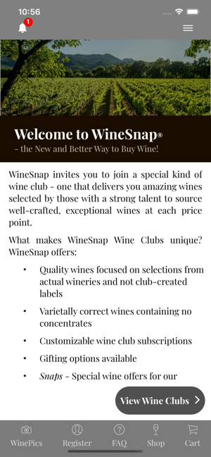 WineSnap® Wine Club