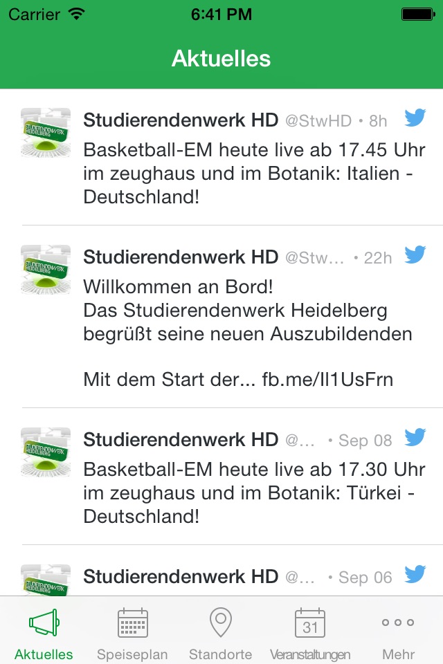 Studierendenwerk Heidelberg screenshot 2
