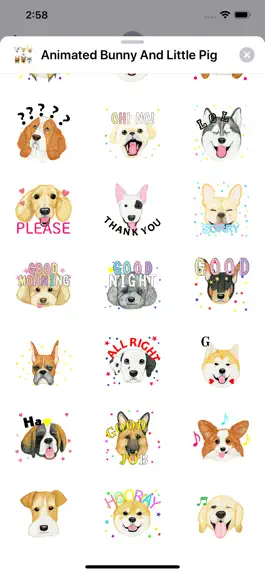 Game screenshot Many Animated Dog Breeds Emoji hack