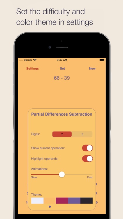 Partial Difference Subtraction