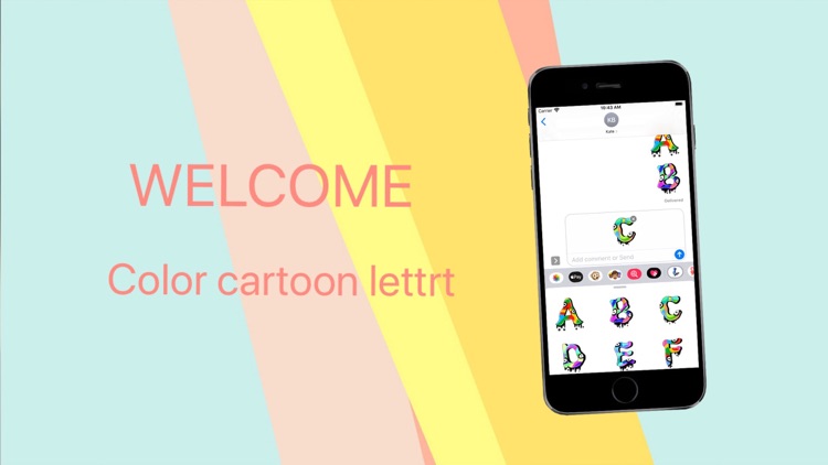 Color cartoon letter