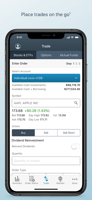 charles schwab mobile trading app