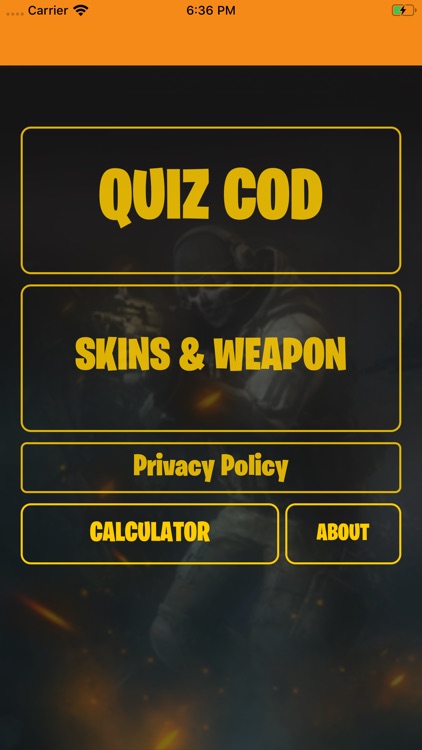 Weapon & Points For Quiz COD