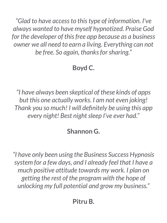 Business Success Hypnosis