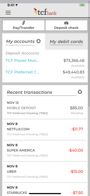 Pending Teller Deposit