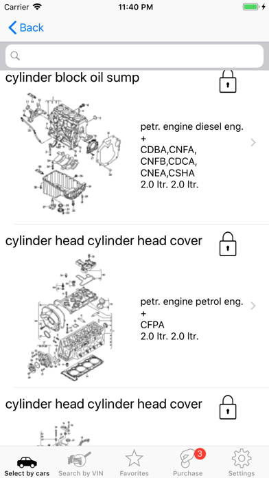 VW parts and diagrams Screenshot 3