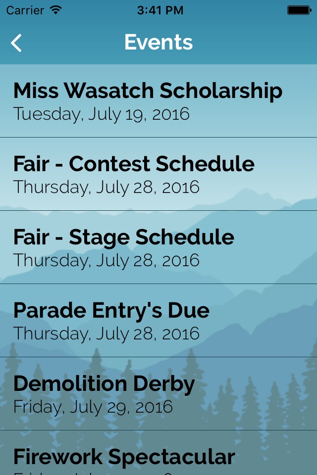 Wasatch County Events screenshot 2