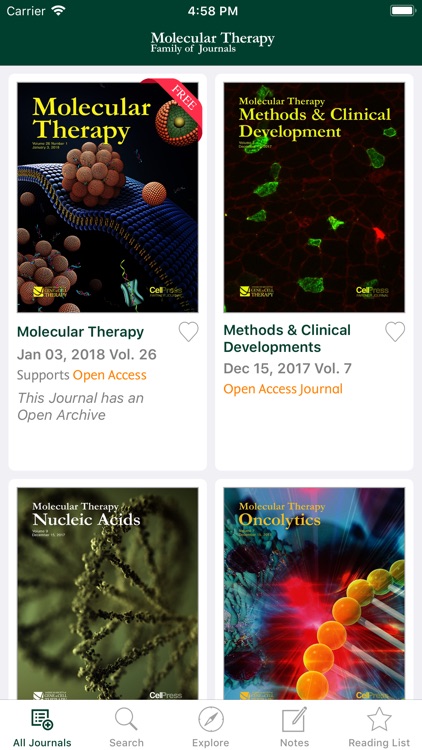 Molecular Therapy Journals