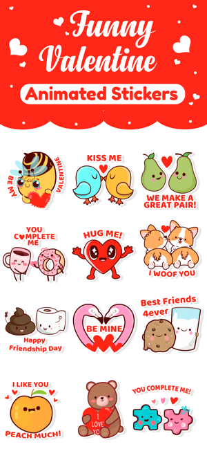 Love Puns: Animated Stickers