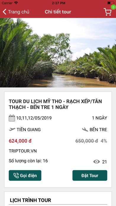 Triptour - Chợ tour trực tuyến screenshot 3