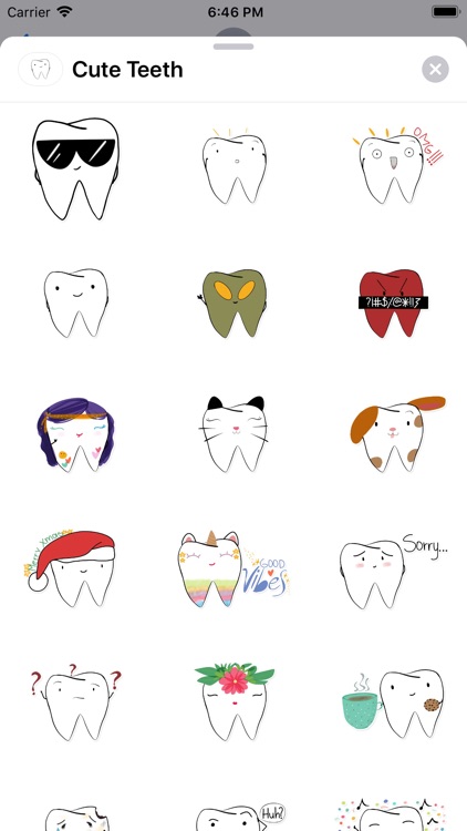 Cute Teeth Sticker Pack