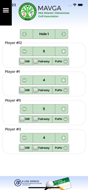 MAVGA Score Card