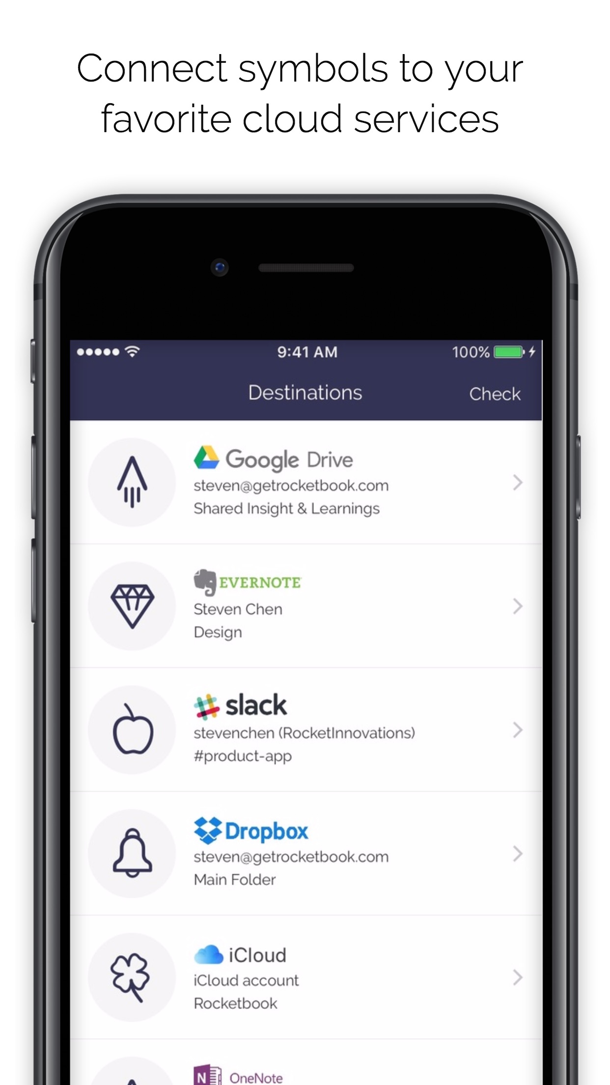 Screenshot do app Rocketbook App