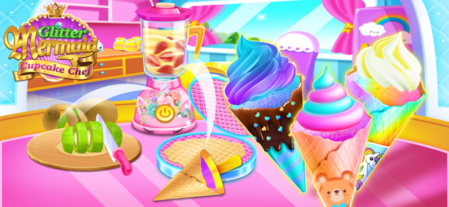 Mermaid Glitter Cupcake Chef(圖3)-速報App