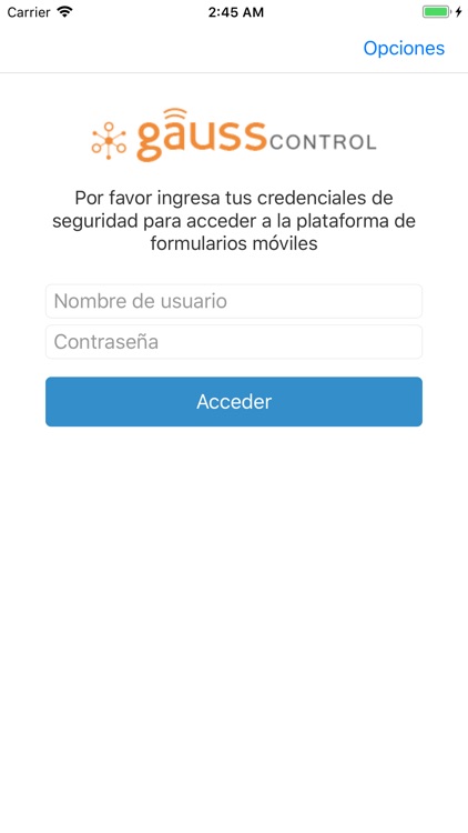 Formularios Gauss Control