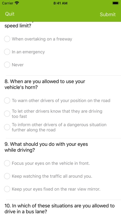 LearnerPermitTest - VicRoads screenshot 2