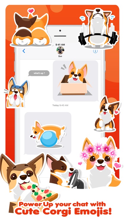 Welsh Corgi Emojis Dog Sticker