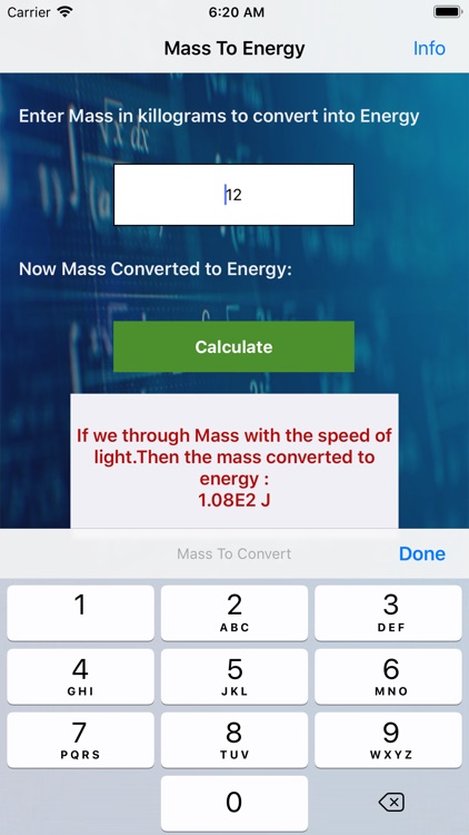 Mass To Energy Converter