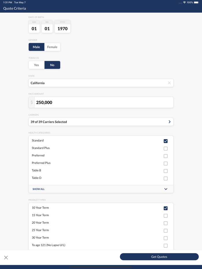 WFG Life Insurance Quotes
