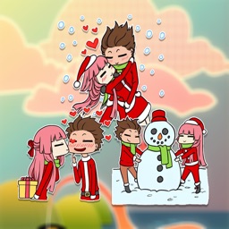 Christmas Couple Lover sticker