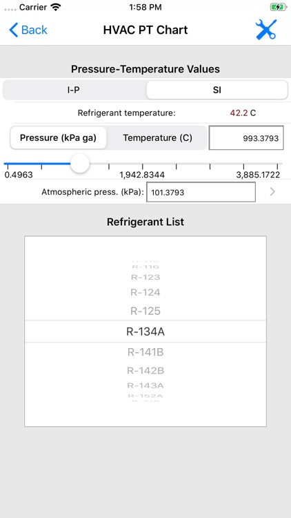 ASHRAE HVAC PT Chart screenshot-3