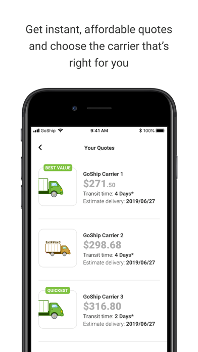 GoShip On-Demand Shipment App screenshot 4