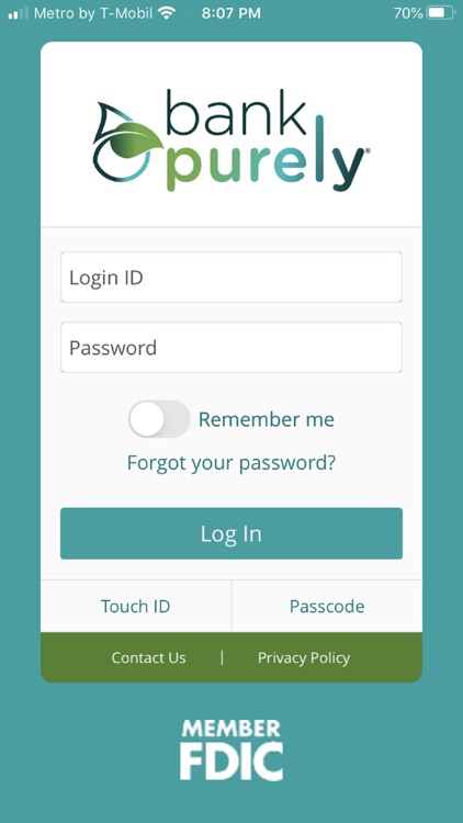 BankPurely Mobile Banking