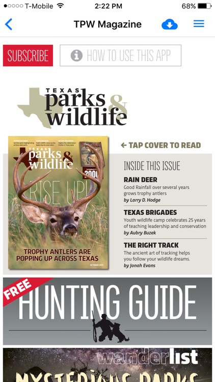 TX Parks & Wildlife magazine