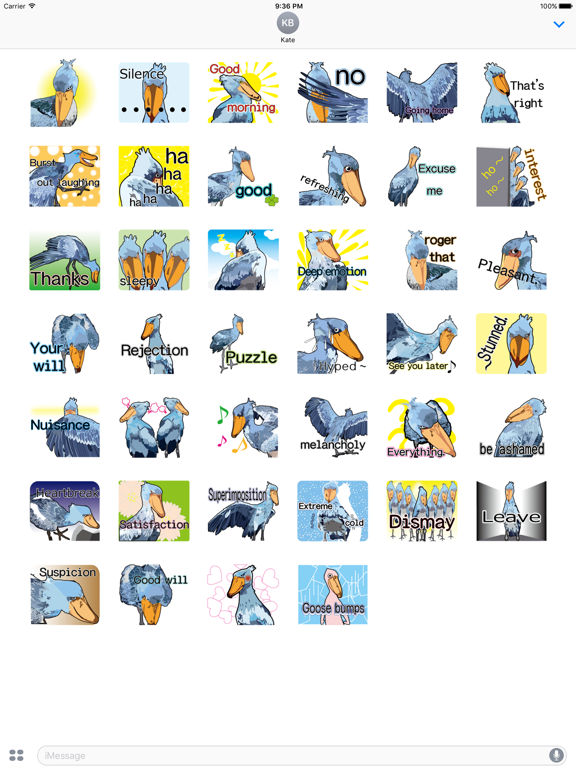 Screenshot #5 pour Cute Shoebill Stork Sticker