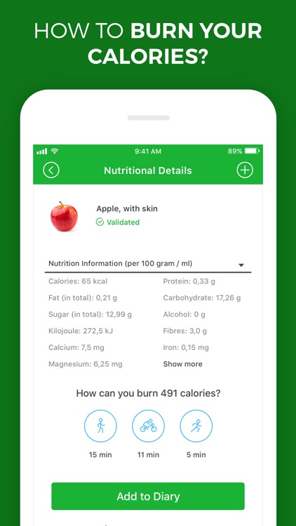 Calorie, Carb & Fat Counter