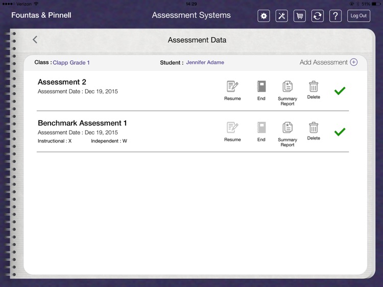 F&P BAS Reading Record Apps