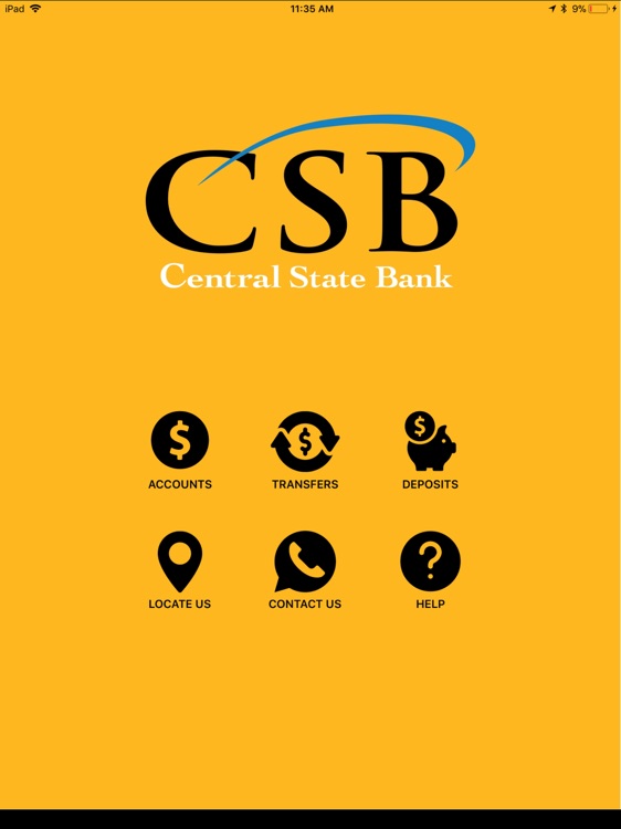 Central State Bank for iPad