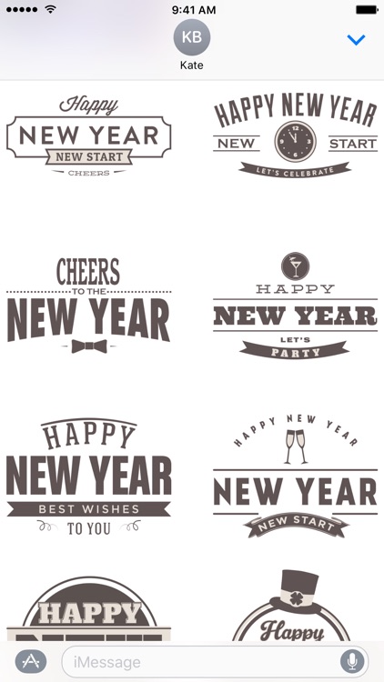 Happy New Year: Stickers