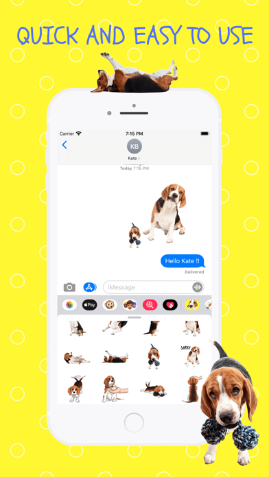 Beagle Fun Emoji Stickers screenshot 3