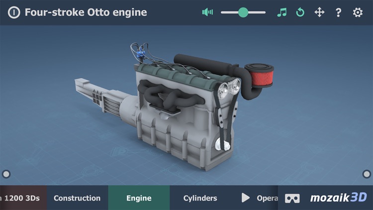 Four-stroke Otto engine 3D